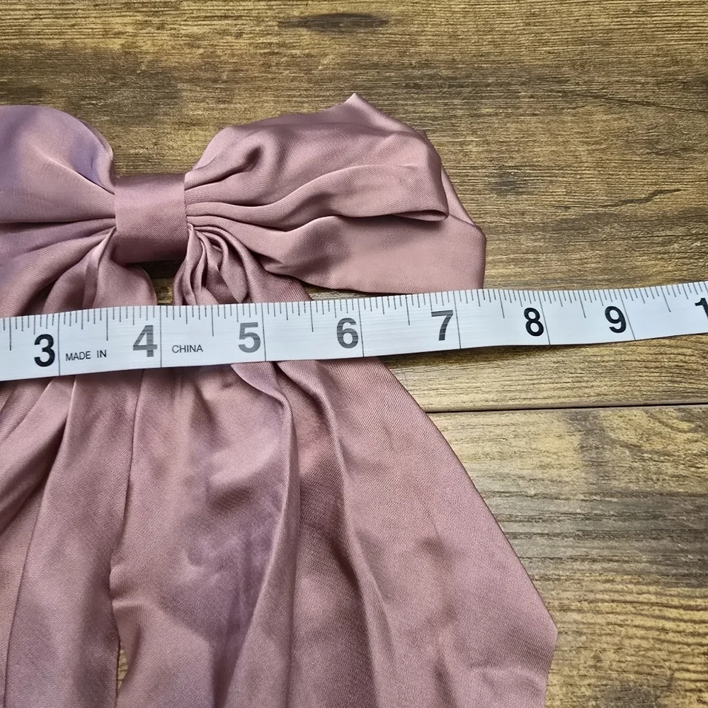 New handmade butterfly shape large blush pink hair bow clip
